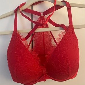Victoria’s Secret Very Sexy Lace Racerback Plunge Bra 32DDD NWT